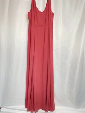 NWT Show Me Your Mumu Maxi Gown CoralChiffon Wedding Flowy Coastal Glam Boho XXL